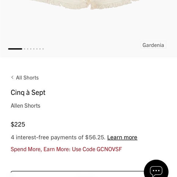 Cinq à Sept Cream High Waist Shorts - Picture 2 of 2